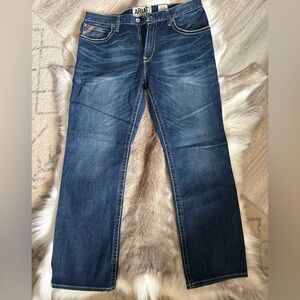 New Ariat Men's Dark Blue Straight Jeans